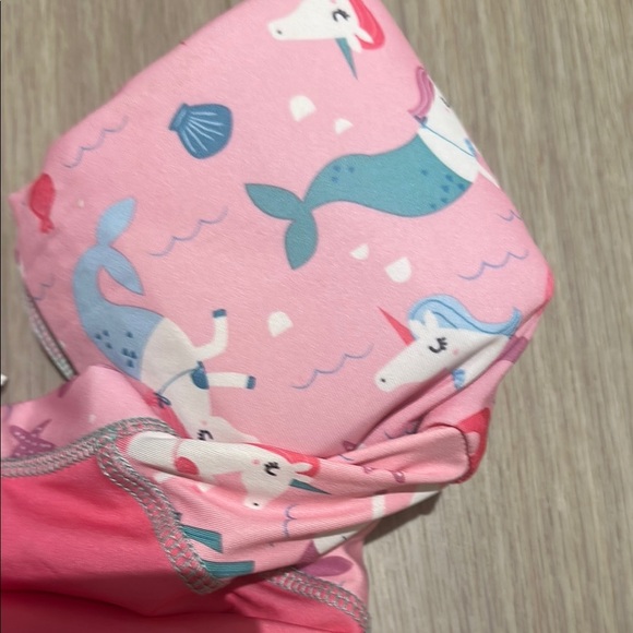 Pink Rashguard Swim Top with Short Sleeves - Picture 6 of 6